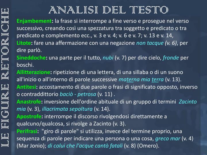 A Se Stesso Foscolo Figure Retoriche
