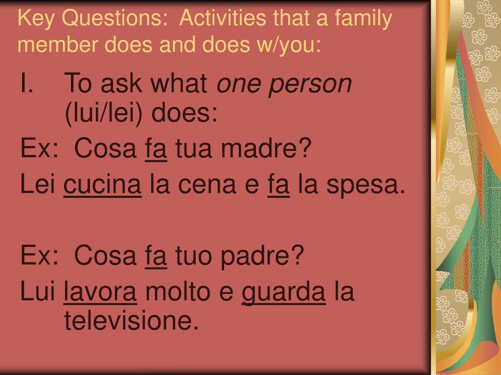 famiglia does ppt powerpoint presentation