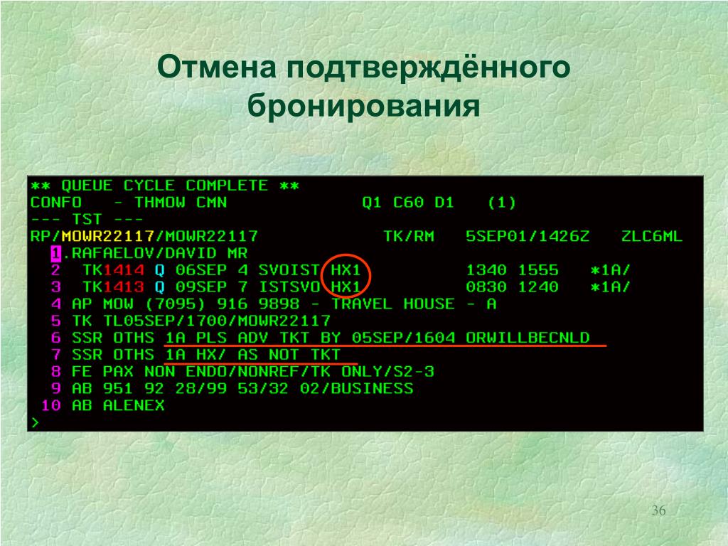 Компьютерные системы бронирования презентация