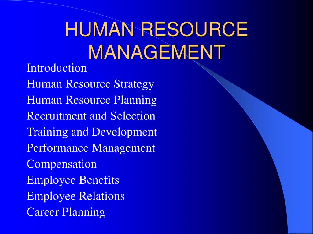 what is human resource management powerpoint presentation