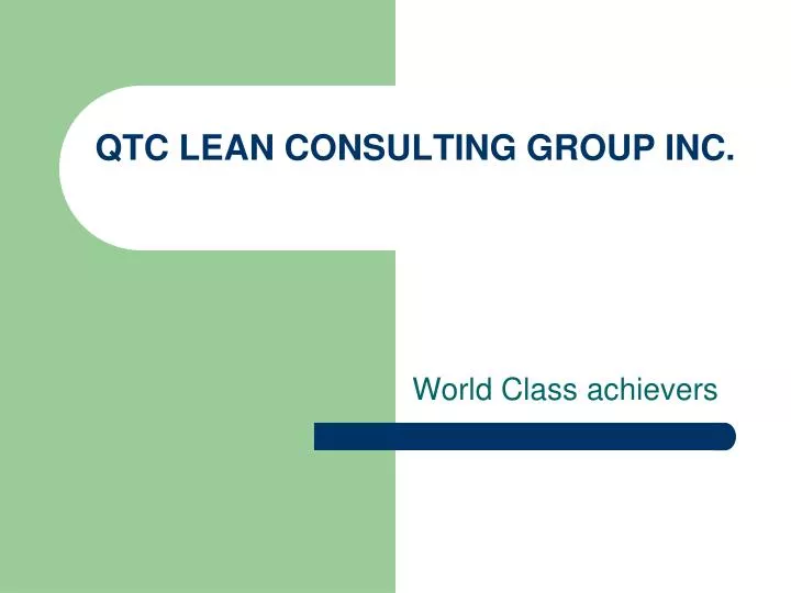 qtc lean consulting group inc n.