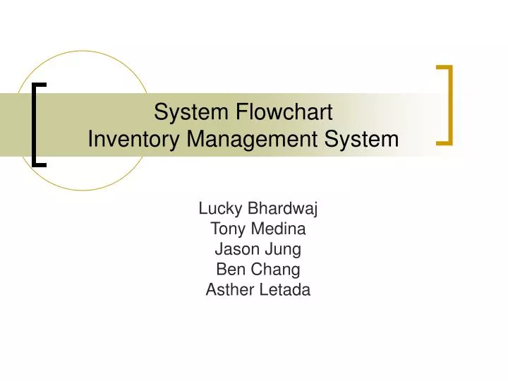 Inventory Management Flow Chart