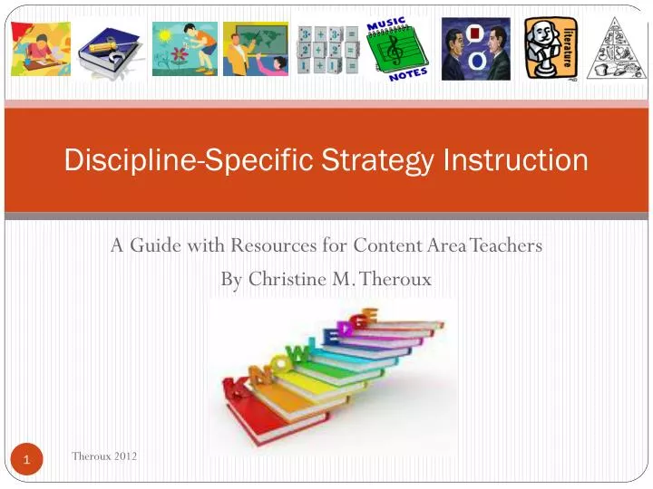 discipline specific strategy instruction n.