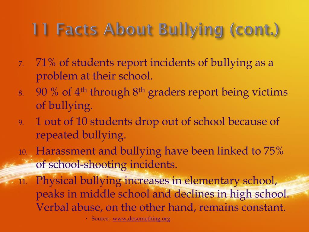11 Facts About Bullying