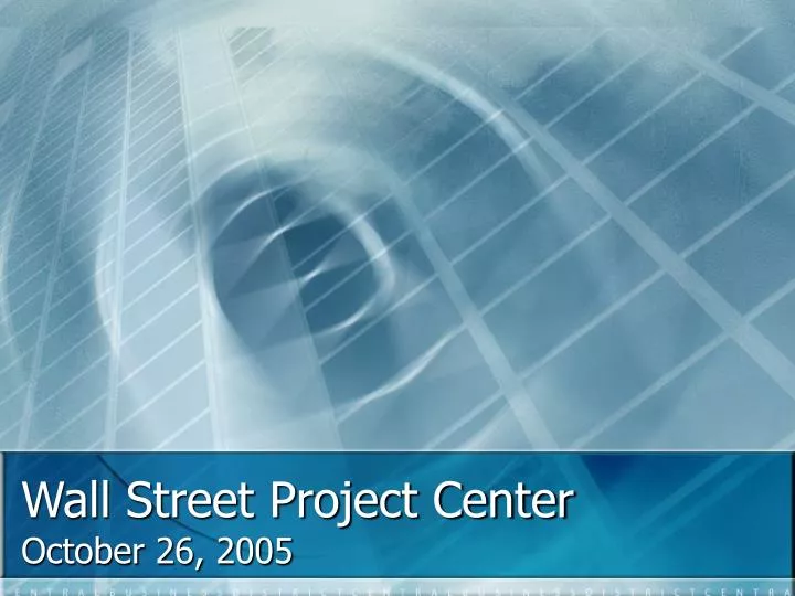 wall street project center n.