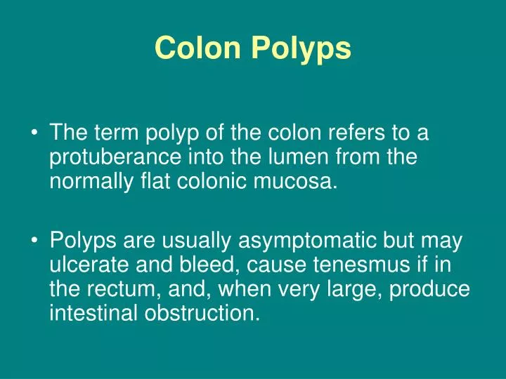 colon polyps n.