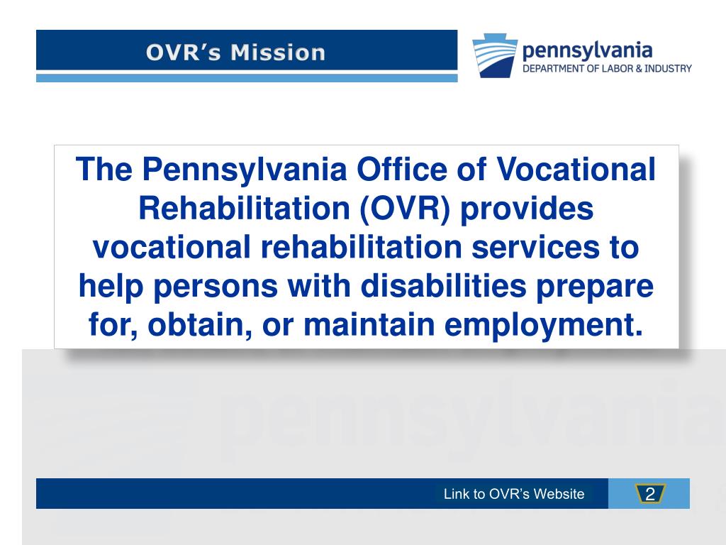 PPT - Pennsylvania Office of Vocational Rehabilitation ...