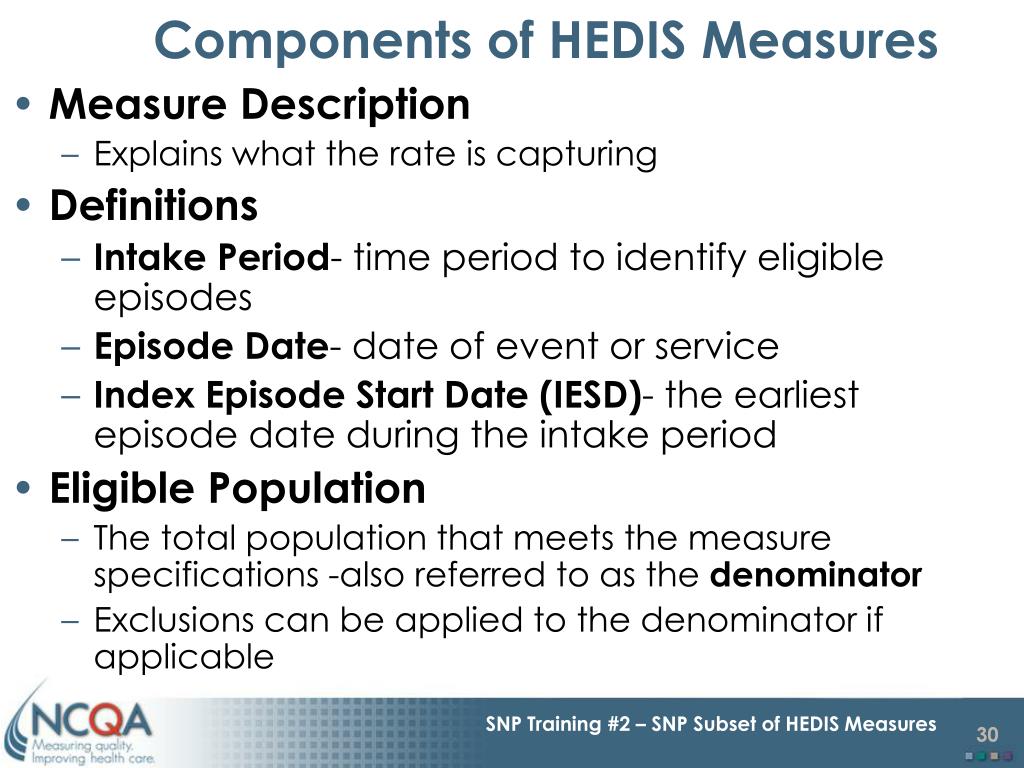 PPT SNP Training Topic 2 SNP Subset of HEDIS Measures PowerPoint