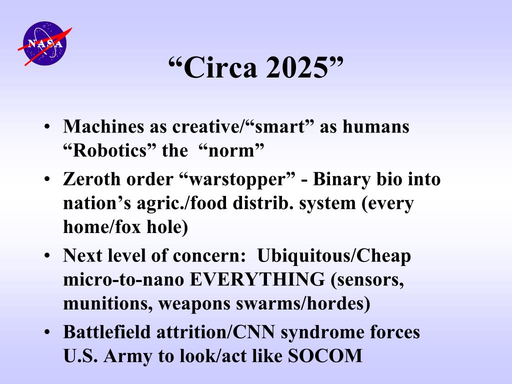 PPT Future Strategic Issues/Future Warfare [Circa 2025] PowerPoint