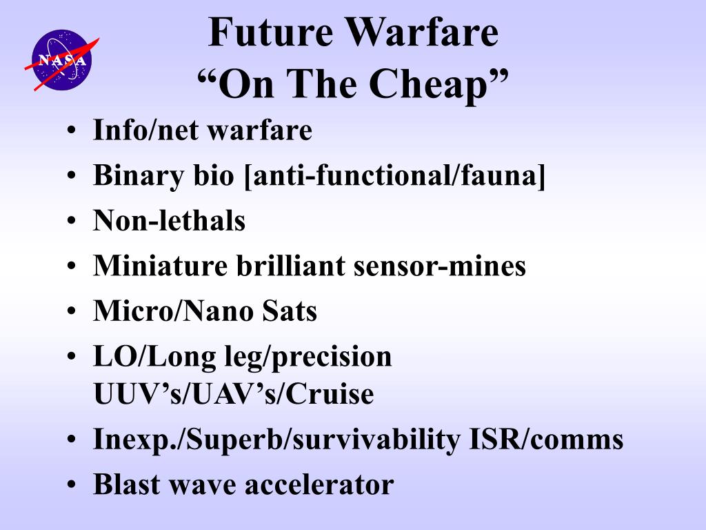 PPT Future Strategic Issues/Future Warfare [Circa 2025] PowerPoint