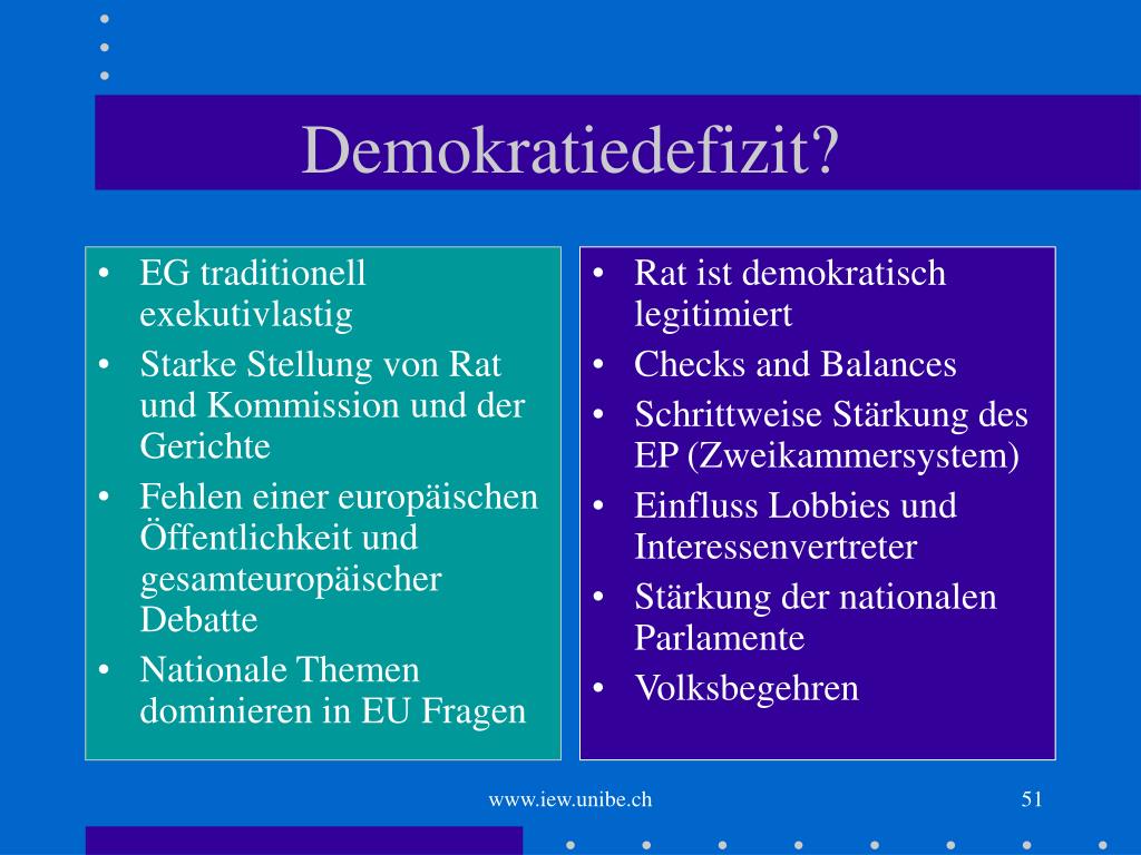 Hat Die Eu Ein Demokratiedefizit PPT - Die Europäische Union: Institutionen und Rechtsetzung PowerPoint