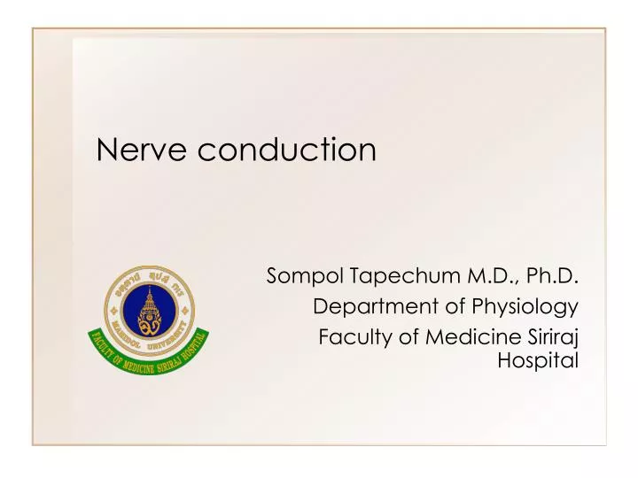 nerve conduction n.