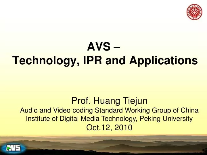 avs technology ipr and applications n.