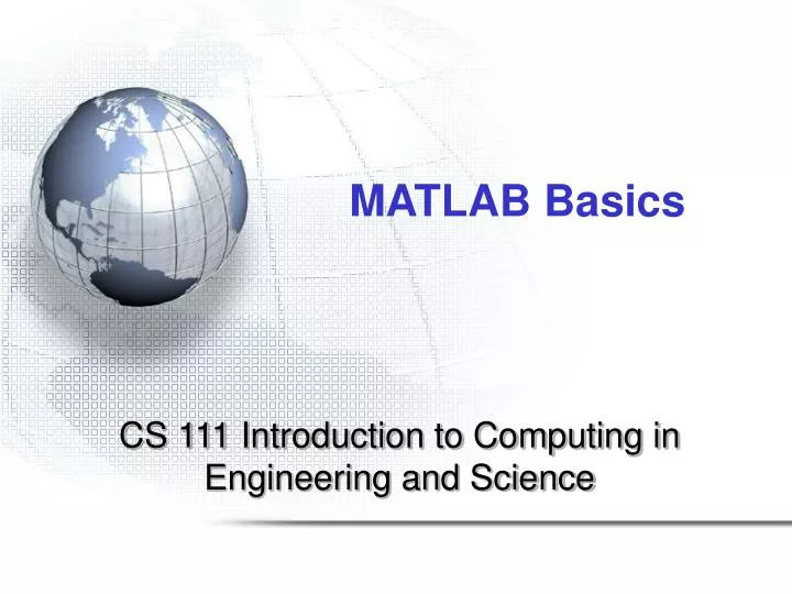 PPT - MATLAB Basics PowerPoint Presentation, free download - ID:6625444