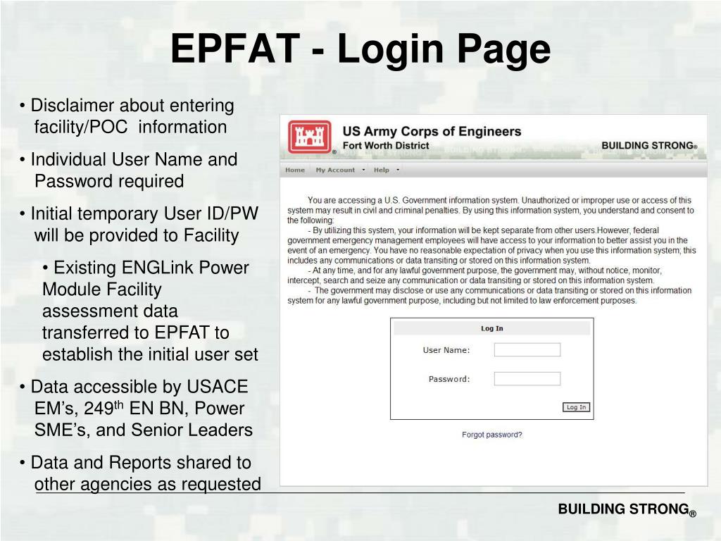 PPT EMERGENCY POWER FACILITY ASSESSMENT TOOL EPFAT PowerPoint 