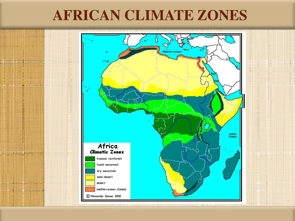 Africa Climate Zone Map