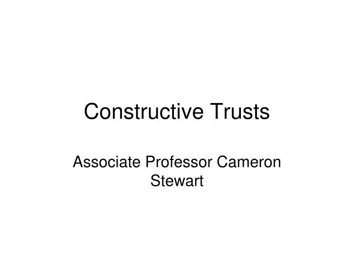 constructive trusts n.