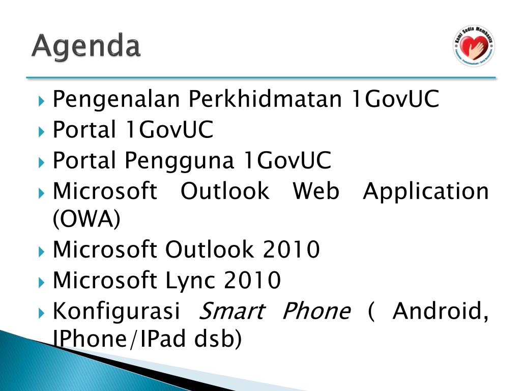 PPT - Taklimat Penggunaan Perkhidmatan 1GovUC (MS Outlook ...