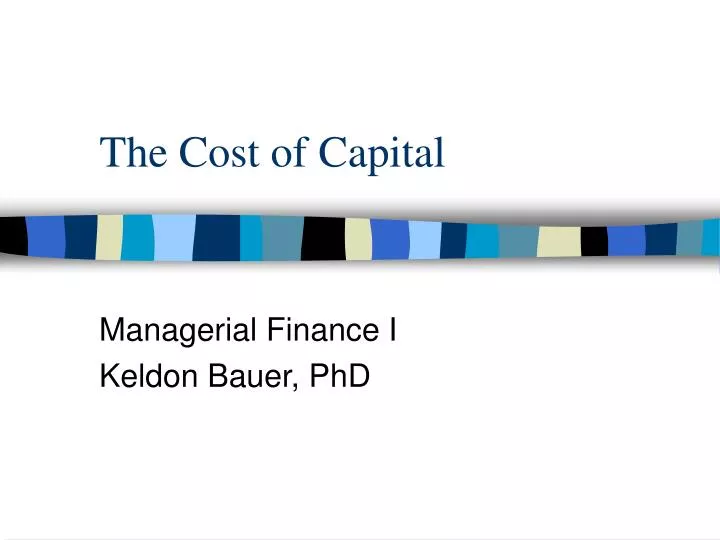 the cost of capital n.