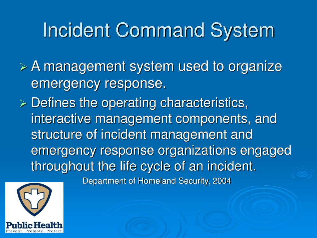 which names component includes the incident command system