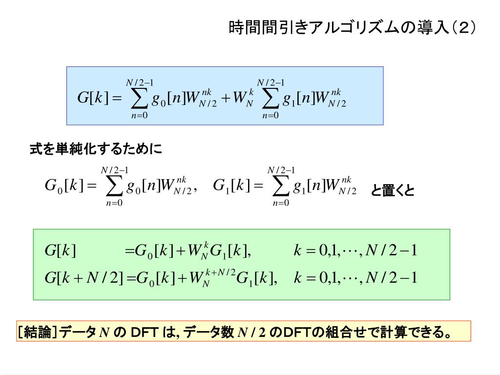 6.2 高速フーリエ変換 (1)FFT( fast Fourier transform )とは