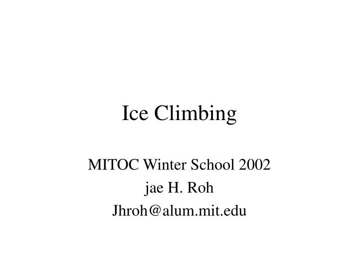 ice climbing n.