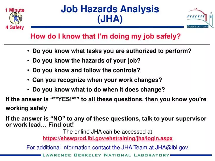 PPT Job Hazards Analysis (JHA) PowerPoint Presentation, free download
