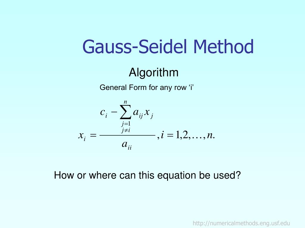 Gauss seidel method in python - boundmsa