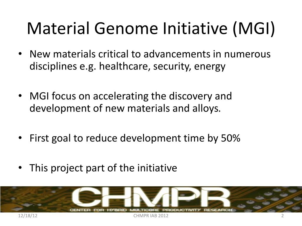PPT Material Genome Initiative Material Science Ontology PowerPoint