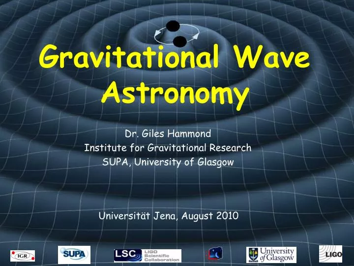 gravitational wave astronomy n.