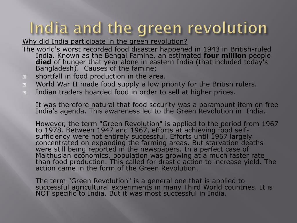 green revolution essay