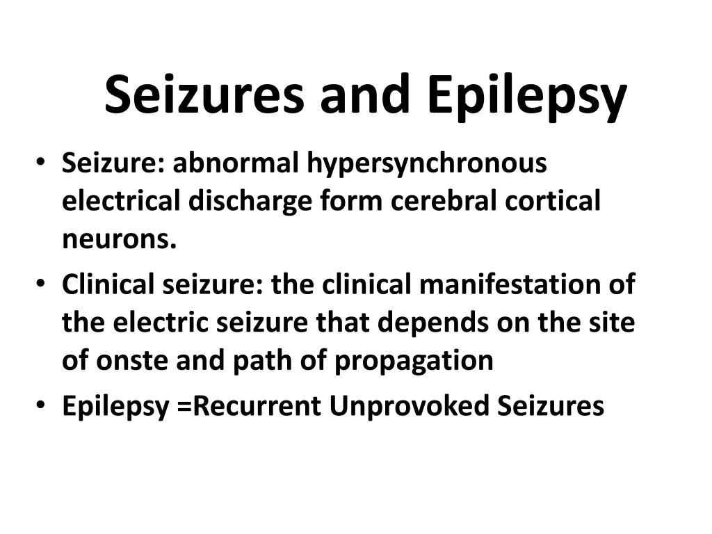 PPT - Epilepsy Overview for 3rd year medical students PowerPoint ...