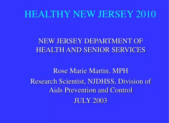 healthy new jersey 2010 n.