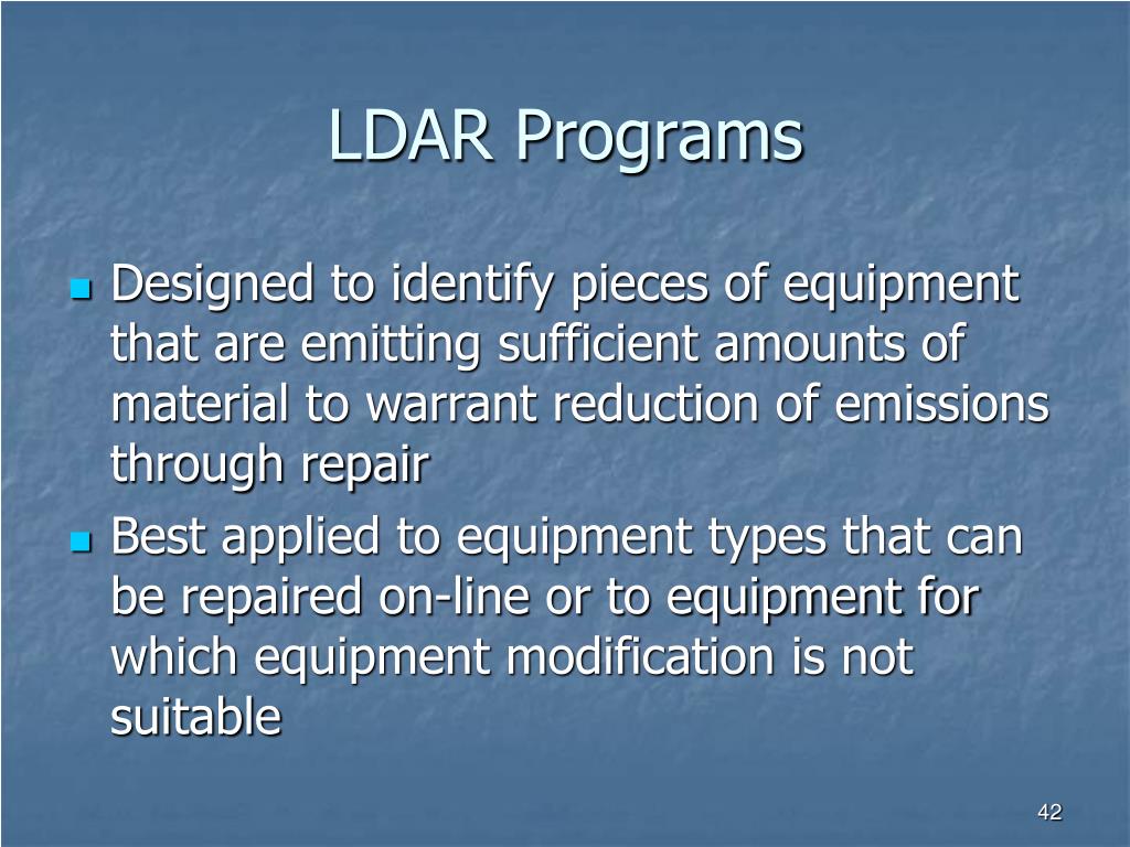 Ldar Programme PPT - Colorado School of Mines Pollution Prevention PowerPoint ...