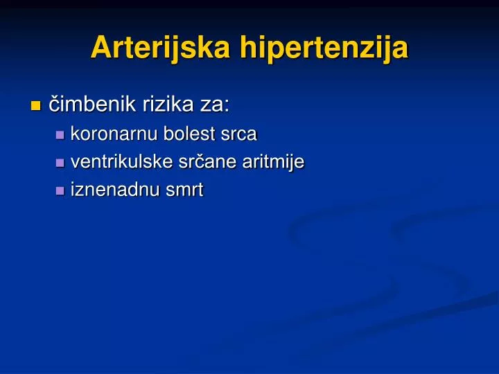 PPT - Arterijska hipertenzija PowerPoint Presentation, free download - ID