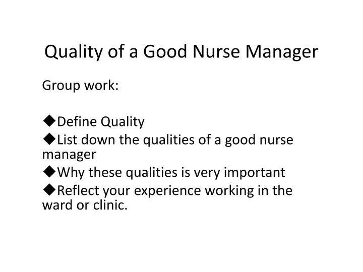 qualities of a good nurse