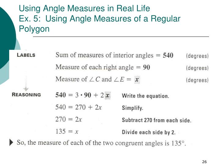 use of polygons in our life Students will estimate the areas of highly irregular shapes and will use a process solve real-life and mathematical problems involving angle measure, area, surface and triangles within their shape and calculate the area of each polygon. use of polygons in our life Students will estimate the areas of highly irregular shapes and will use a process solve real-life and mathematical problems involving angle measure, area, surface and triangles within their shape and calculate the area of each polygon.
