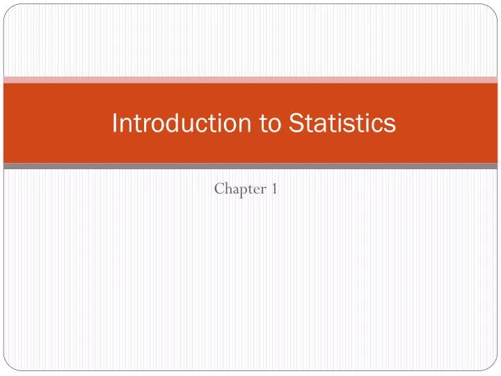 introduction to statistics presentation