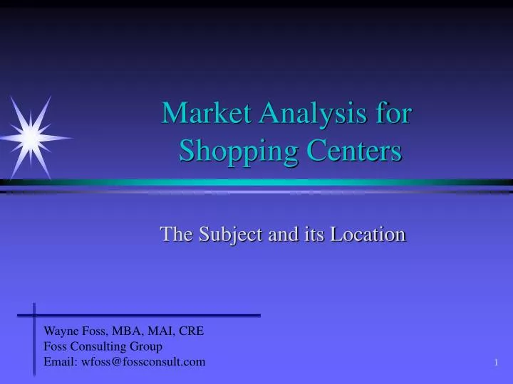 market analysis for shopping centers n.