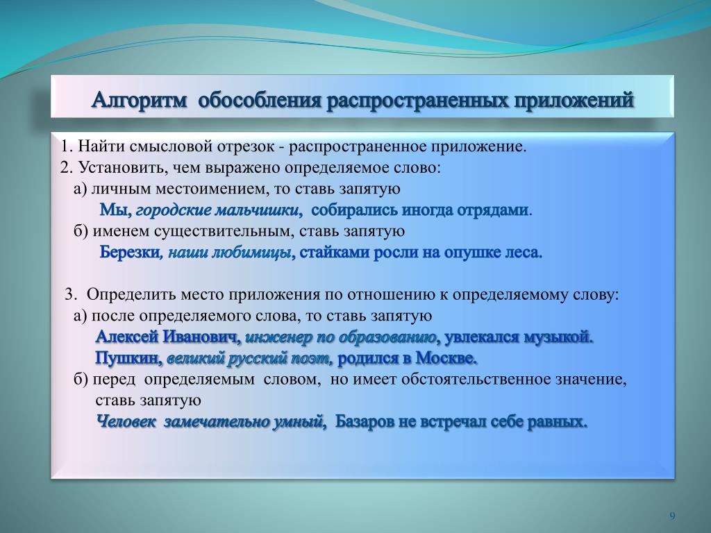 Обособленное приложение. Алгоритм обособления приложений. Обособление распространенных приложений алгоритм. Алгоритмы обособления. Алгоритм обособленное приложение.