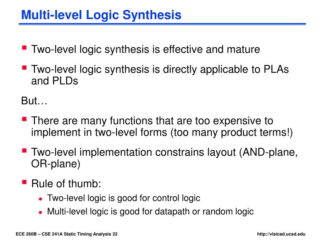 case study of logic synthesis