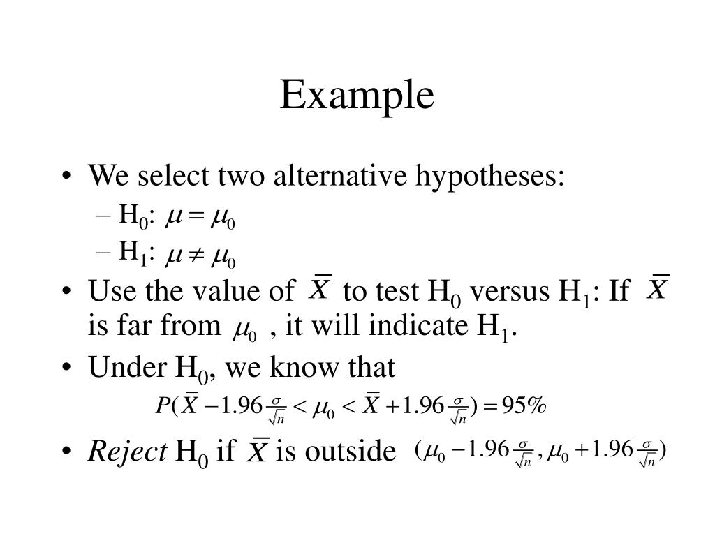 h0 h1 hypothesis example