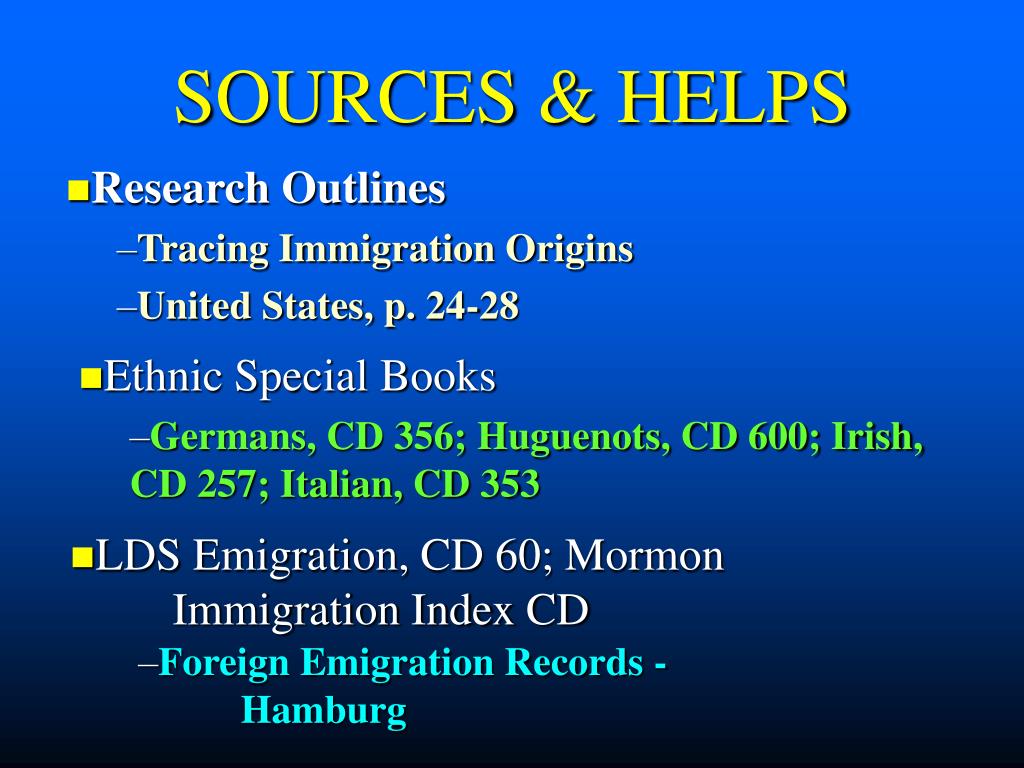 PPT - IMMIGRATION RECORDS PowerPoint Presentation, free download ...
