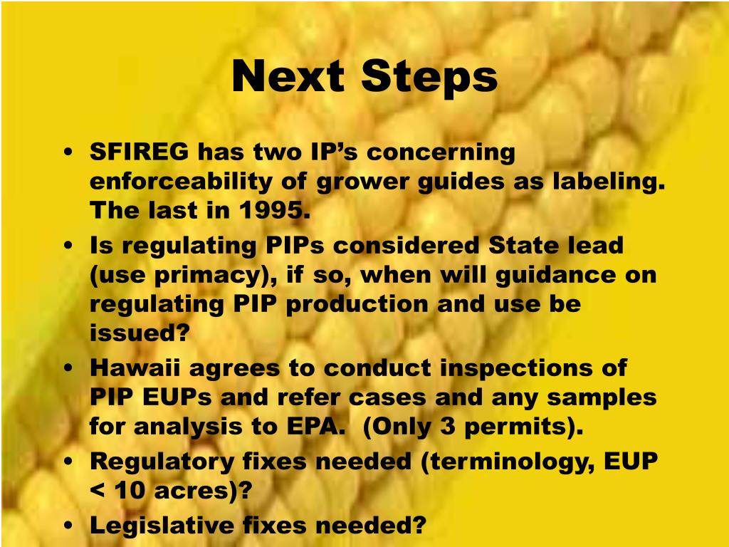 PPT Regulating PlantIncorporated Protectants (PIPs) A State and National Perspective