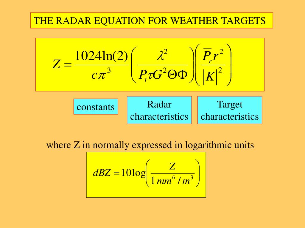 PPT Weather radar equations PowerPoint Presentation, free download
