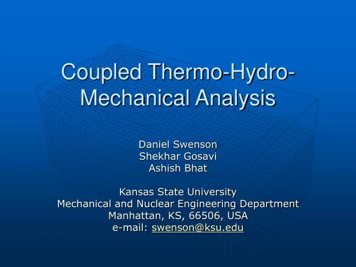 PPT - Coupled Thermo-Hydro-Mechanical Analysis PowerPoint Presentation ...