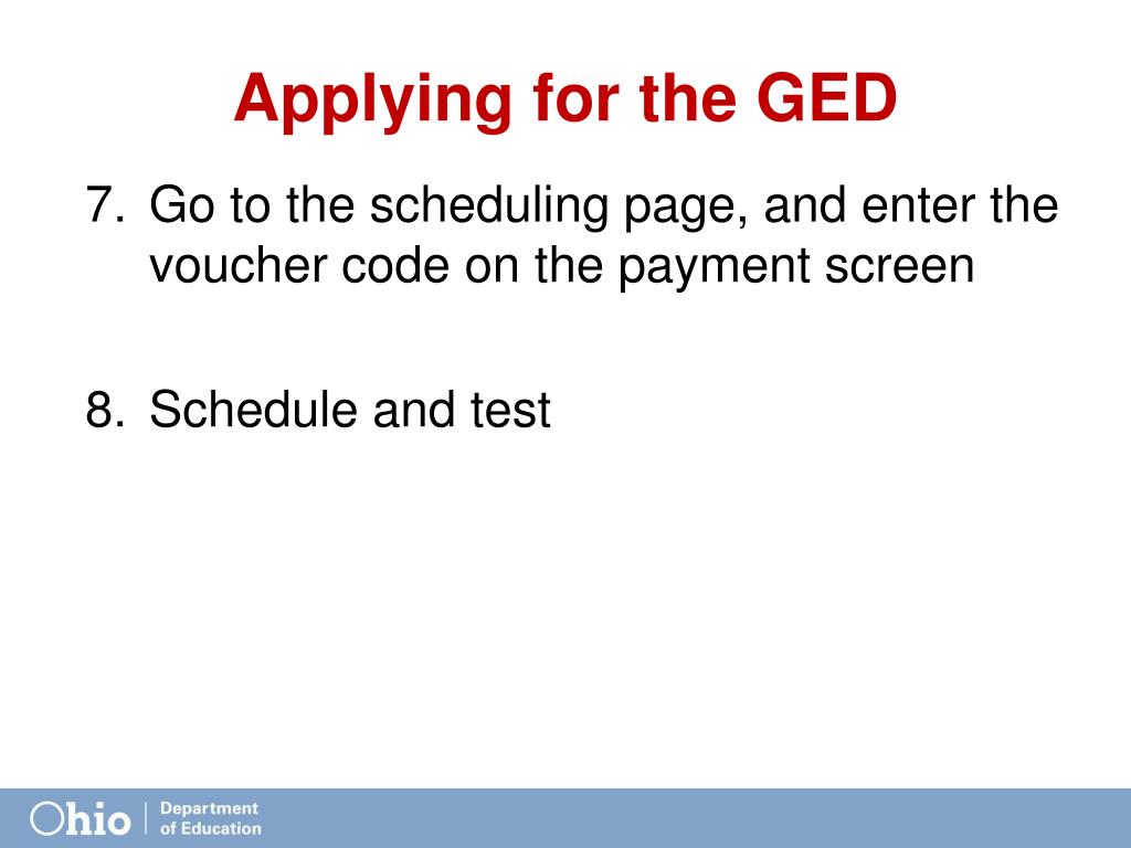 PPT GED Voucher Process PowerPoint Presentation, free download ID