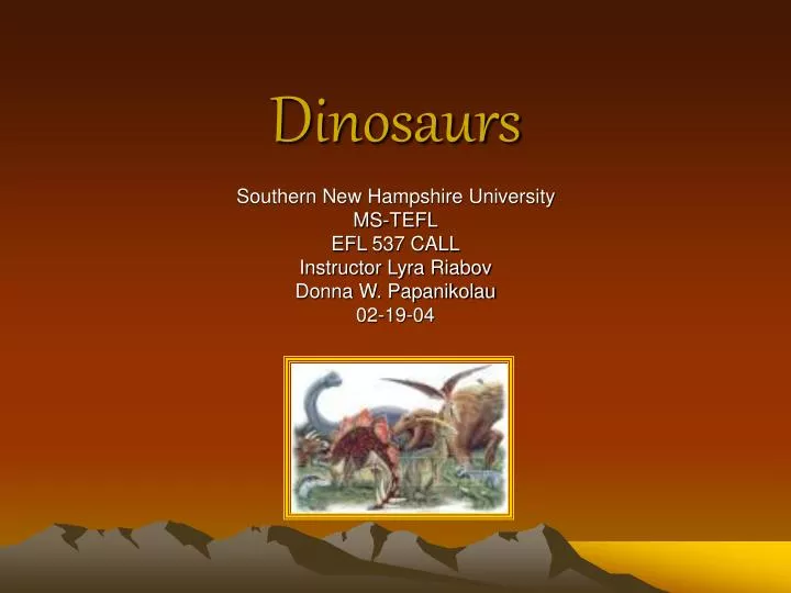powerpoint about dinosaurs