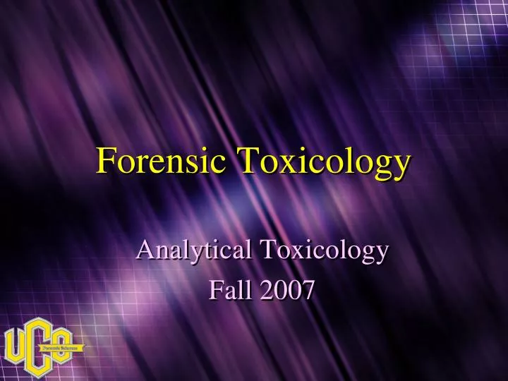 forensic toxicology n.