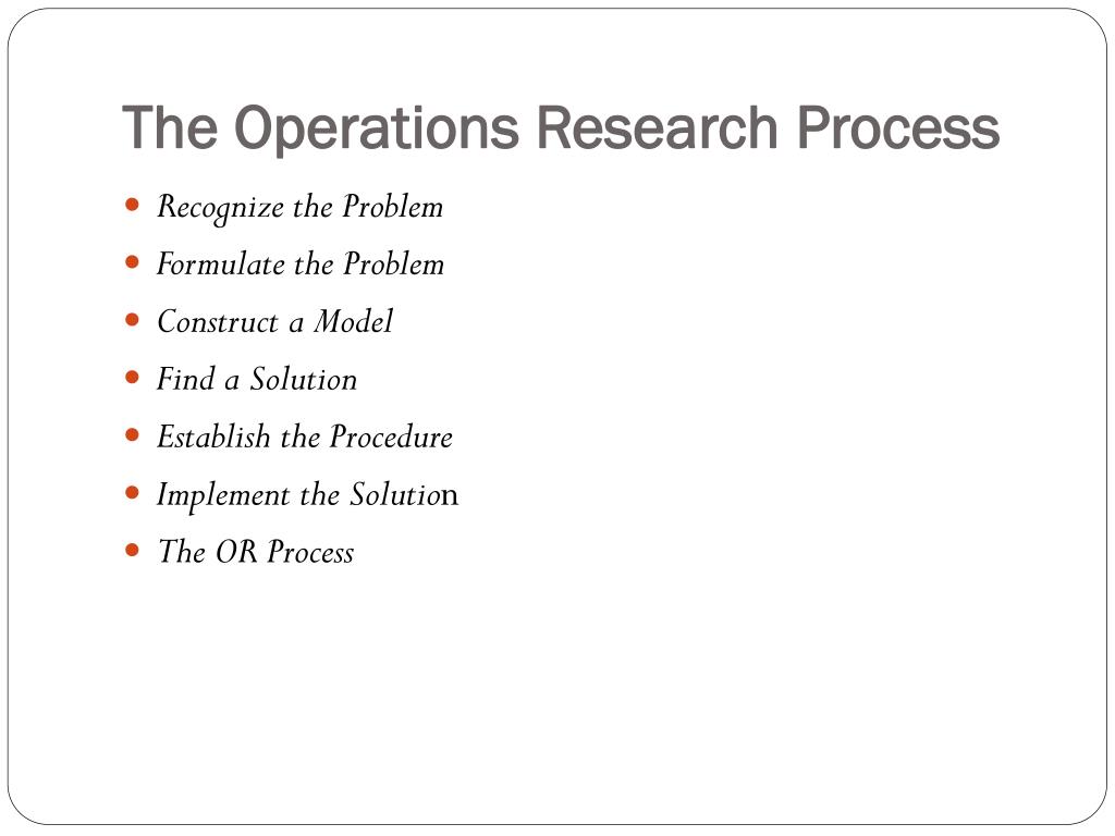 operation research project topics pdf